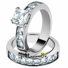 Stainless steel wedding ring - steel,