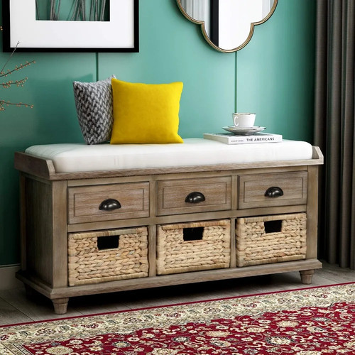 Wood storage bench - storage,