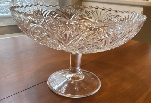 Antique clear pressed glass - pressed,