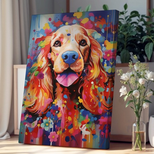 Cocker spaniel expressionism - cocker,
