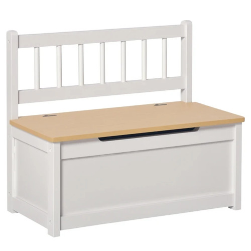 Wooden toy box seat - wooden,