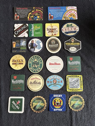 Vintage beer mats - 62,