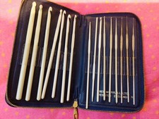 Abel Morrall Full Crochet Needle Set In Case Vintage VGC