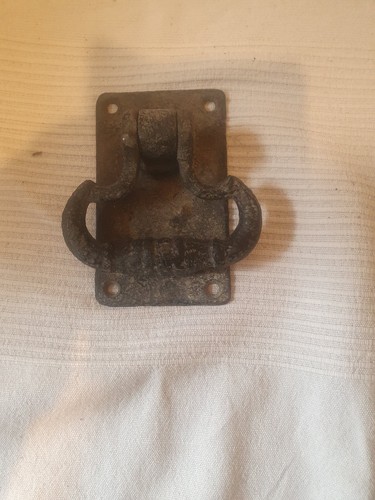 Vintage iron door knocker - door,