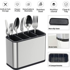 Storage Rack Spoon Holder Fork Kitchen Cutlery Organizer Box Chopsticks Drainer