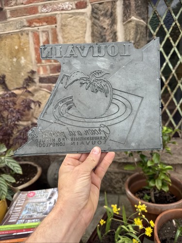 Vintage metal printing block - vintage,