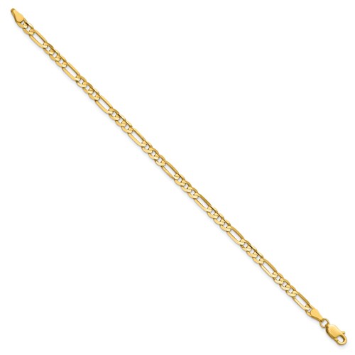 14k yellow gold figaro chain - figaro,