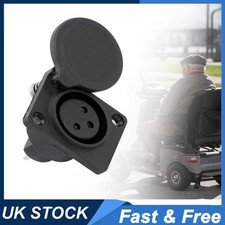 3 Pin Mobility Scooter Charging Socket Replacement With Cover Charger Spare Part