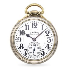 Illinois Elinvar Bunn Special 163A Type IIB 23 Jewel Railroad Pocket Watch
