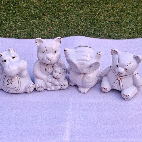 Lot white ceramic animal - of,