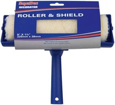Paint roller with shield - paint,