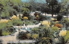 THE WATER GARDENS HAMPDEN PARK EASTBOURNE SUSSEX POSTCARD 1917 A E DAVIS