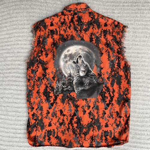 Biker wear usa orange digital - biker,
