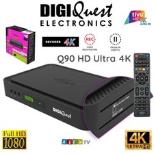 ITALIAN TIVUSAT HD 4K DECODER + CARD TELESYSTEM FUBA DIGIQUEST  FREE HDMI CABLE