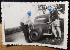 2 Men with Car Vintage