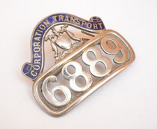 Tram Bus Cap Badge Glasgow Corporation No. 6889