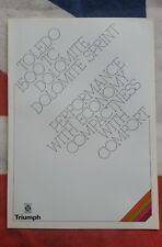 TRIUMPH TOLEDO,1500TC,DOLOMITE & SPRINT SALES BROCHURE NOS