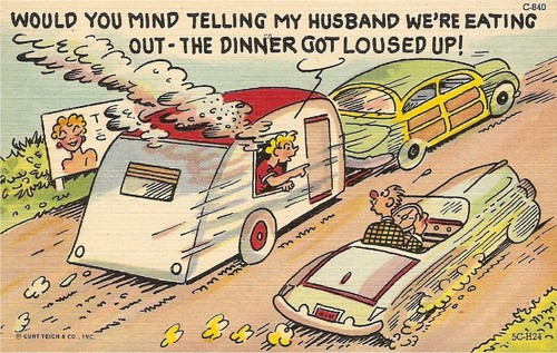 Vintage travel trailer art - travel,