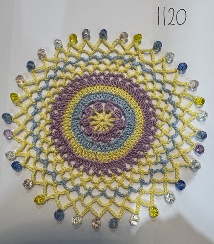 Hand made crochet beaded - hand,