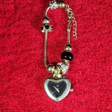 Lipsy Heart Charm Bracelet Watch – Gold Tone – 26mm