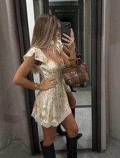 Zara BNWT satin floral mini