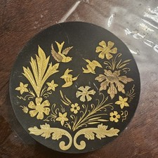 Vintage Decorative Damascene Art Small Plate 10 Cm