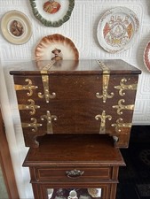 Vintage Wooden Coal Chest With