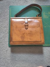 Vintage faux leather tan small