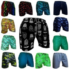 Mens Swimming Board Swim Shorts Surf Trunks Summer Beachwear Printed Quick Dry