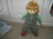 rare SB VICMA VINTAGE DOLL CLOWN DOLL IN ORIGINAL OUTFIT 16" WEARS SUIT & BOOTS