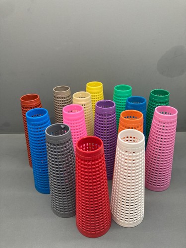 Assorted plastic yarn cones - 10,