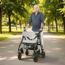 2-in-1 Rollator with Seat