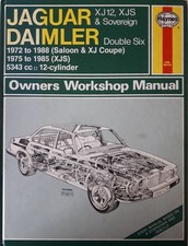Haynes Jaguar XJS, XJ12 & Sovereign, Daimler manual 1972-88
