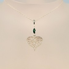 Emerald Silver Necklace