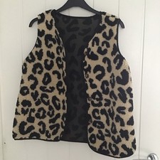 Women’s Shein Animal Print Fleece Waistcoat Size XL Brand New