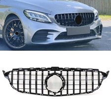 Fits Mercedes C Class W205 18-21 Front Grille Gloss AMG Panamericana GT Style