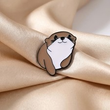 Cute Otter Enamel Pin Lapel