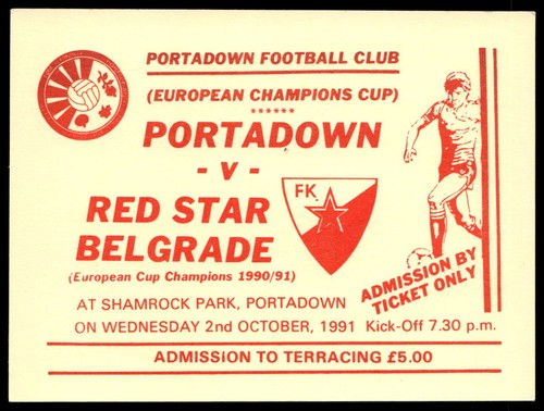 Ticket 1991 portadown - 1991,