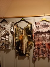 Three Multicoloured Tops Size