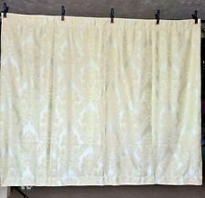 Ringley Pair of Light Yellow Curtains Jacquard Damask Print Cottagecore 64 x 53