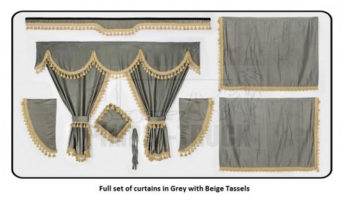 Truck curtains volvo - grey, full