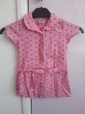 Ladybird Pink Spotty Shirt Dress, Girls Size  3-4 Years