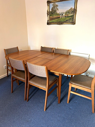 Extending oval wooden dining - oval,
