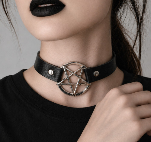 Punk gothic pentagram - punk, pu