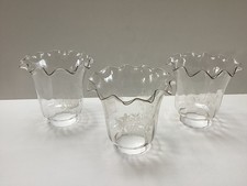 3 X Vintage Tulip Glass Shades