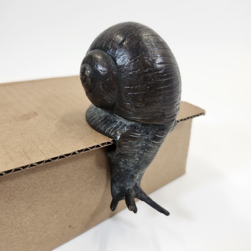 Brass snail garden - snail, bronze