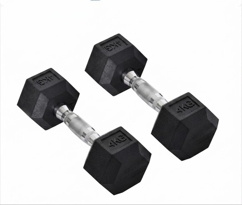 Hex dumbbells pair - dumbbells, 2x4kg