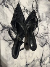 shoe women black evening low