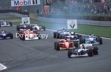 BRITISH GP START DAMON HILL WILLIAMS FW17 ALESI FERRARI 1995 FW15 35MM SLIDE ICN