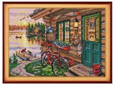 LAKESIDE CABIN PRINTED CROSS